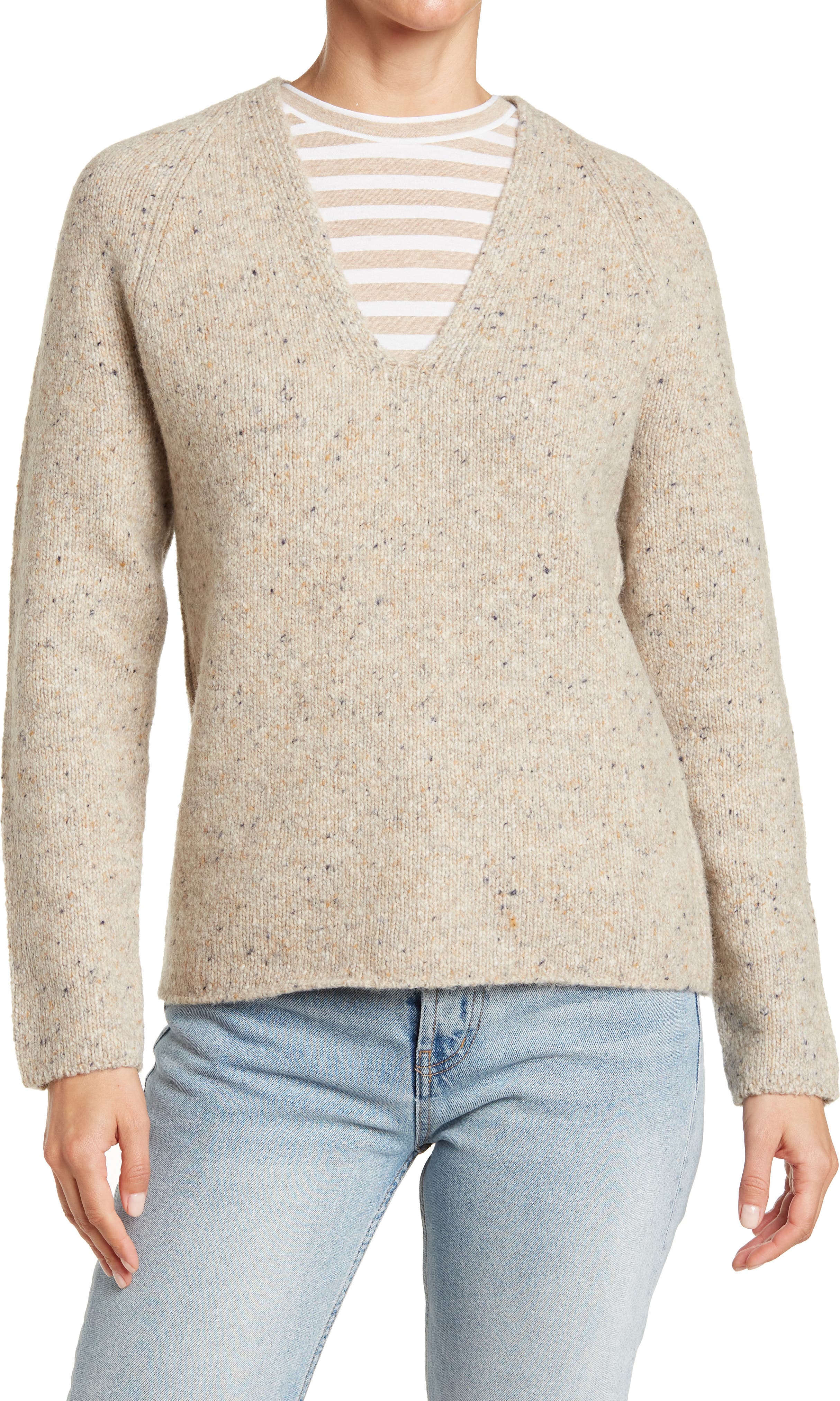 Vince Womens Deep V-Neck Raglan Vince Womens Deep V-Neck Raglan
